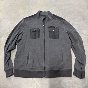 Rock & Republic Jacket Womens XXL Gray/Black Full Zip‎ Pockets